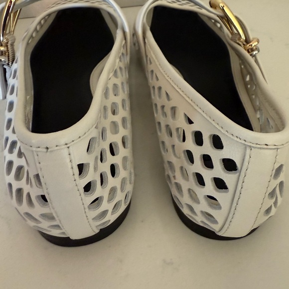 Vince Daniella White Perforated Leather Flats | Size 6 | New Without Box - Picture 3 of 4